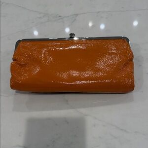 HOBO Vibrant Orange Leather Wristlet